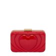 Love Moschino Heart Logo Red Clutch Bag For Discount