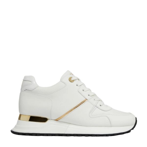 Miss Mallet Almorah White Gold Trainers Supply