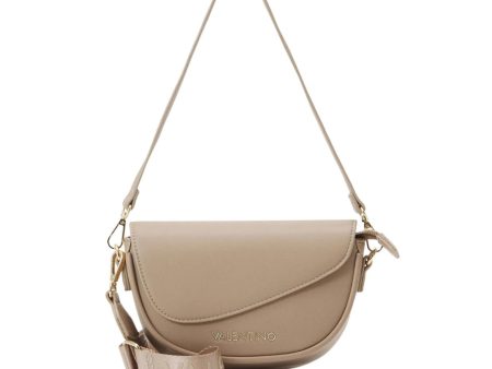 Valentino Bags Piper Beige Flap Crossbody Bag Online Hot Sale