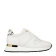 Miss Mallet Almorah White Croc Trainers For Cheap