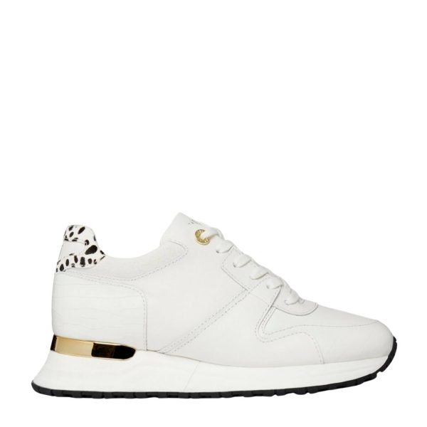 Miss Mallet Almorah White Croc Trainers For Cheap