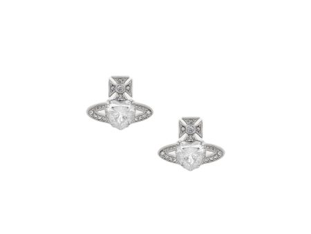 Vivienne Westwood Ariella Platinum White Earrings Supply