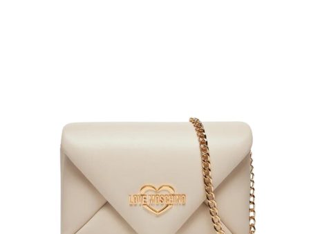 Love Moschino Logo Ivory Small Crossbody Bag Online Hot Sale