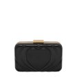 Love Moschino Heart Logo Black Clutch Bag Online Hot Sale