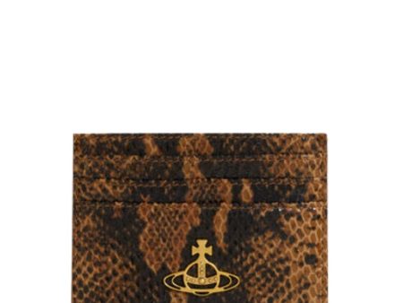 Vivienne Westwood Snake Leather Flat Card Holder Sale