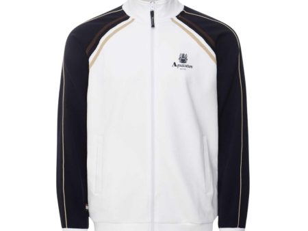 Aquascutum Active Scuba Stripe White Zip Sweatshirt For Sale