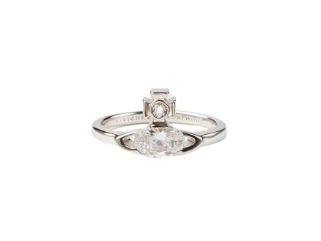 Vivienne Westwood Platinum White Allie Ring Fashion