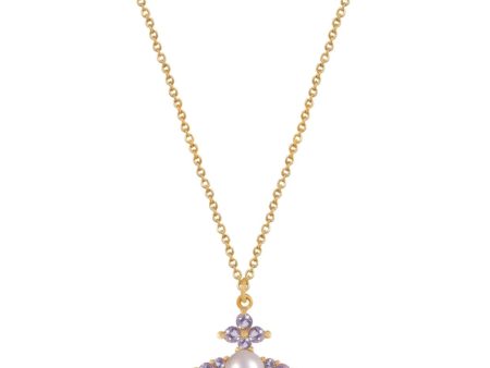 Vivienne Westwood Feodora Gold Light Purple Pendent Fashion