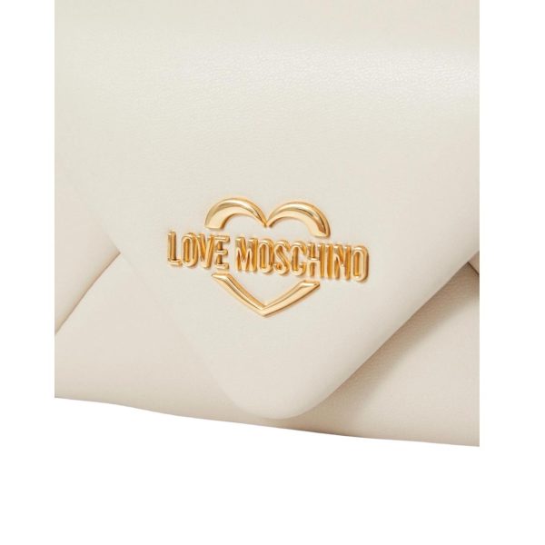 Love Moschino Logo Ivory Small Crossbody Bag Online Hot Sale