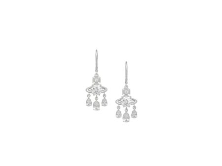 Vivienne Westwood Joaquina Platinum White Earrings Online Hot Sale