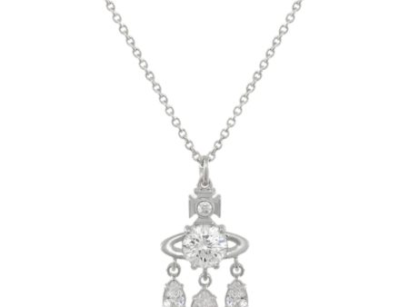 Vivienne Westwood Joaquina Platinum White Pendent For Sale