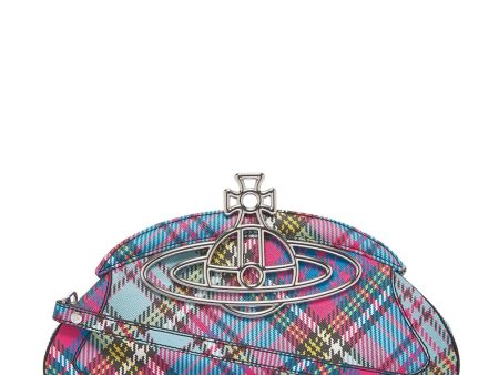 Vivienne Westwood Amber Tartan Check Clutch Bag on Sale