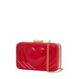 Love Moschino Heart Logo Red Clutch Bag For Discount