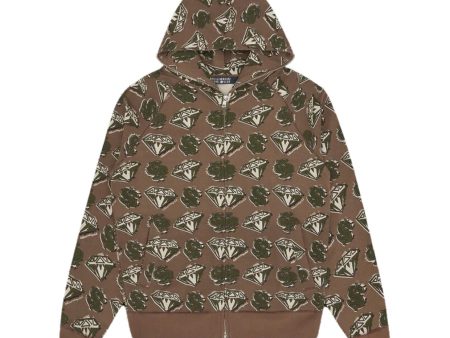 Billionaire Boys Club Diamonds & Dollars Khaki Zip Hoodie Supply