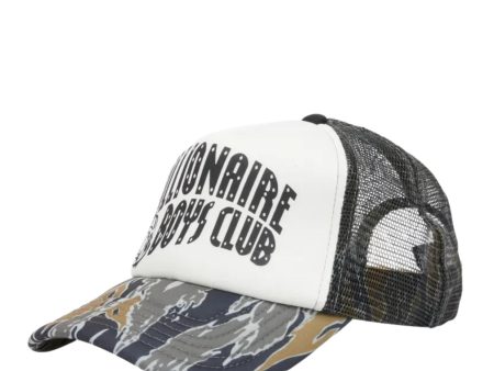 Billionaire Boys Club Arch Logo Khaki Camo Trucker Cap on Sale