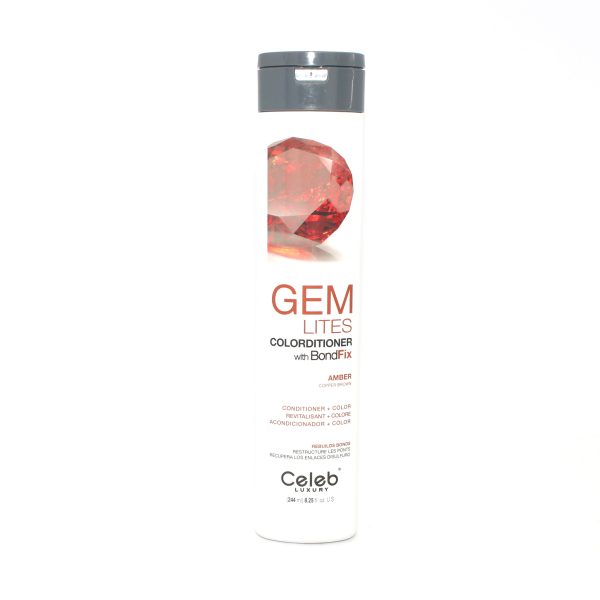 Celeb Luxury Gem Lites Conditioner+Color Amber Copper Brown 8.25 oz Sale