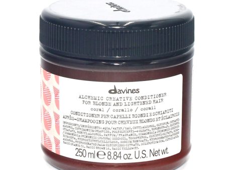 Davines Alchemic Creative Conditioner For Blonde & Lightened Hair Coral 8.84 oz Supply