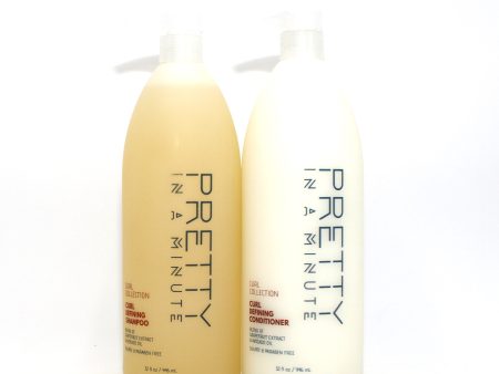 PRETTY IN A MINUTE Curl Collection Curl Defining Shampoo & Conditioner Duo 32 oz on Sale